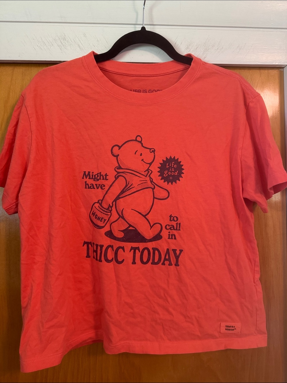 Life Is Good Coral Short-Sleeve Crusher Graphic Tee with Navy Print